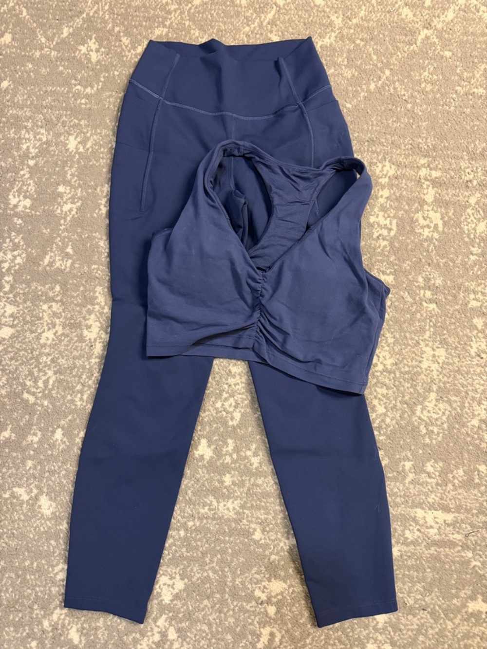 Garage Navy Ruched Front Sports Bra for Women